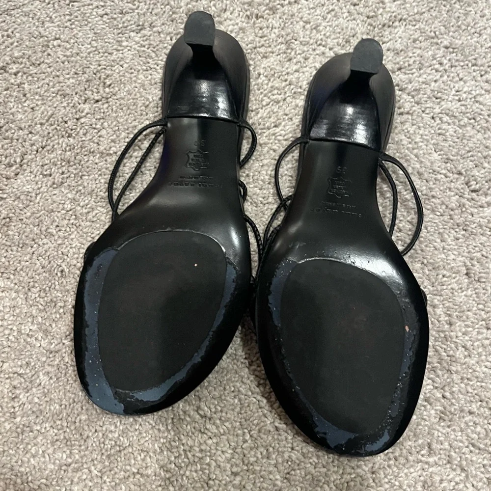 🖤Jenni Kayne Black Strappy Leather Slide Sandals